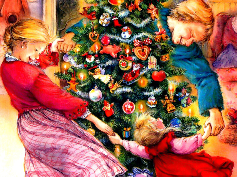 Family Decorating Tree