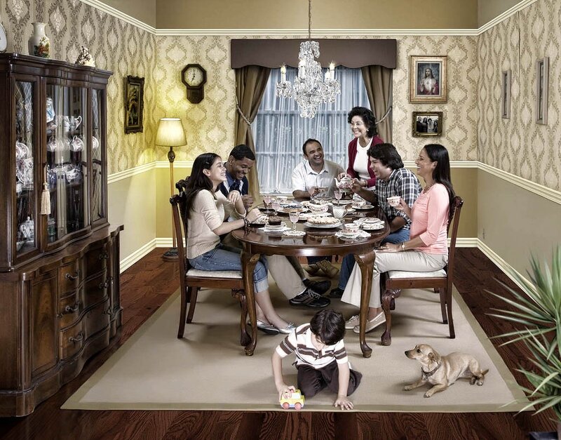 Family dinner at home
