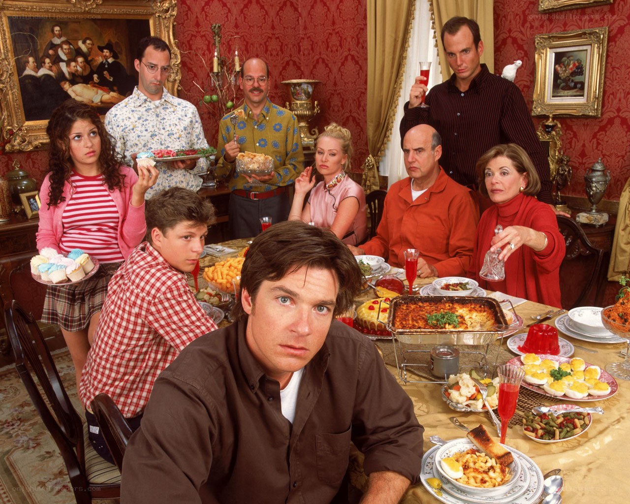 Family dinner scene