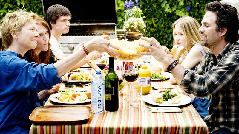 Family enjoying outdoor meal