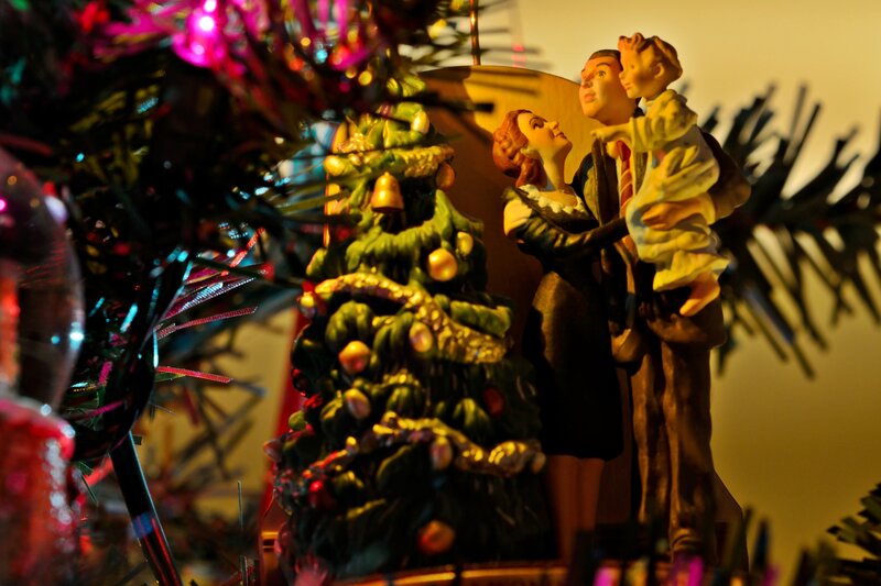 Family Figurine on Tree
