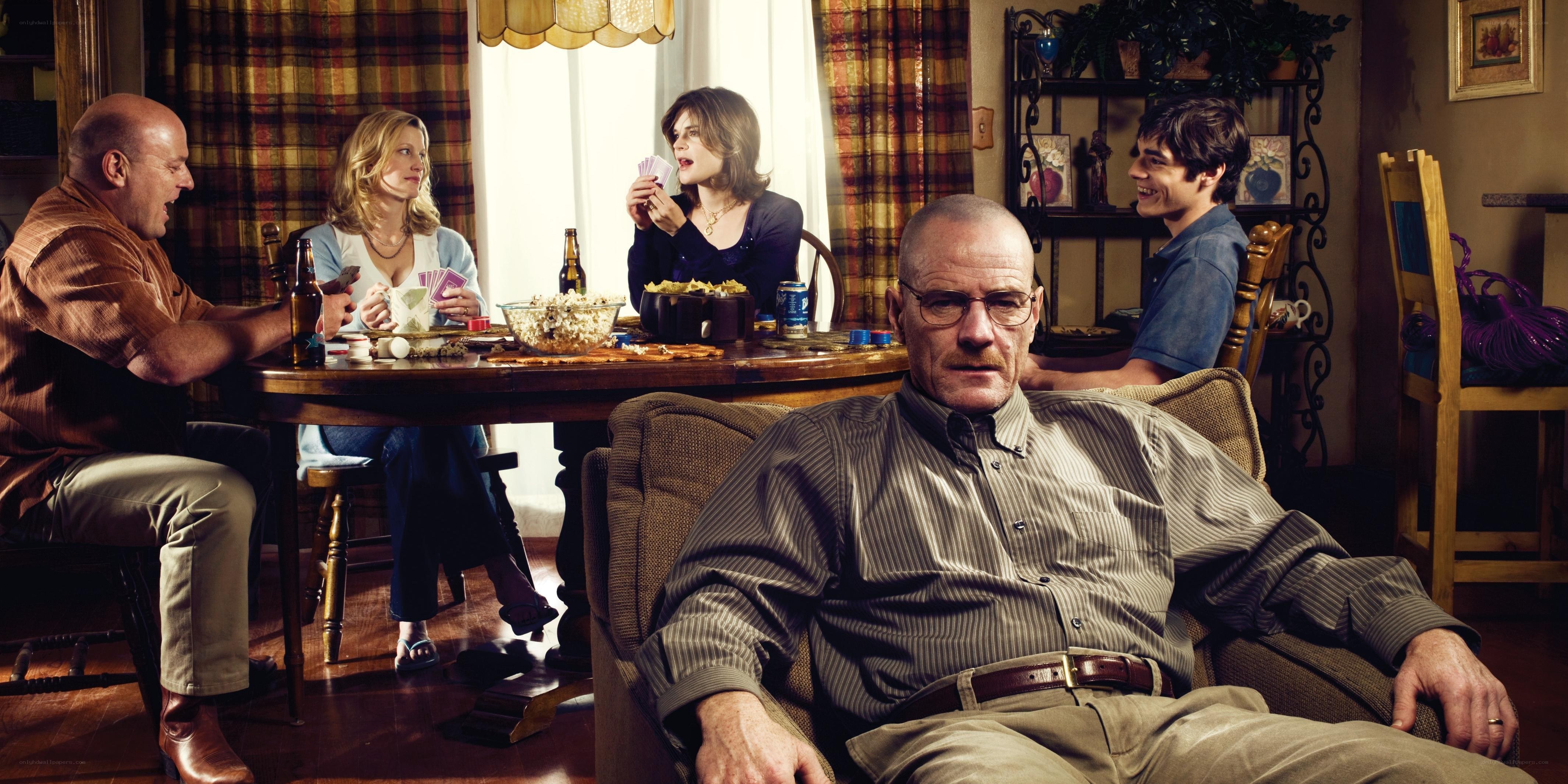 Family game night scene