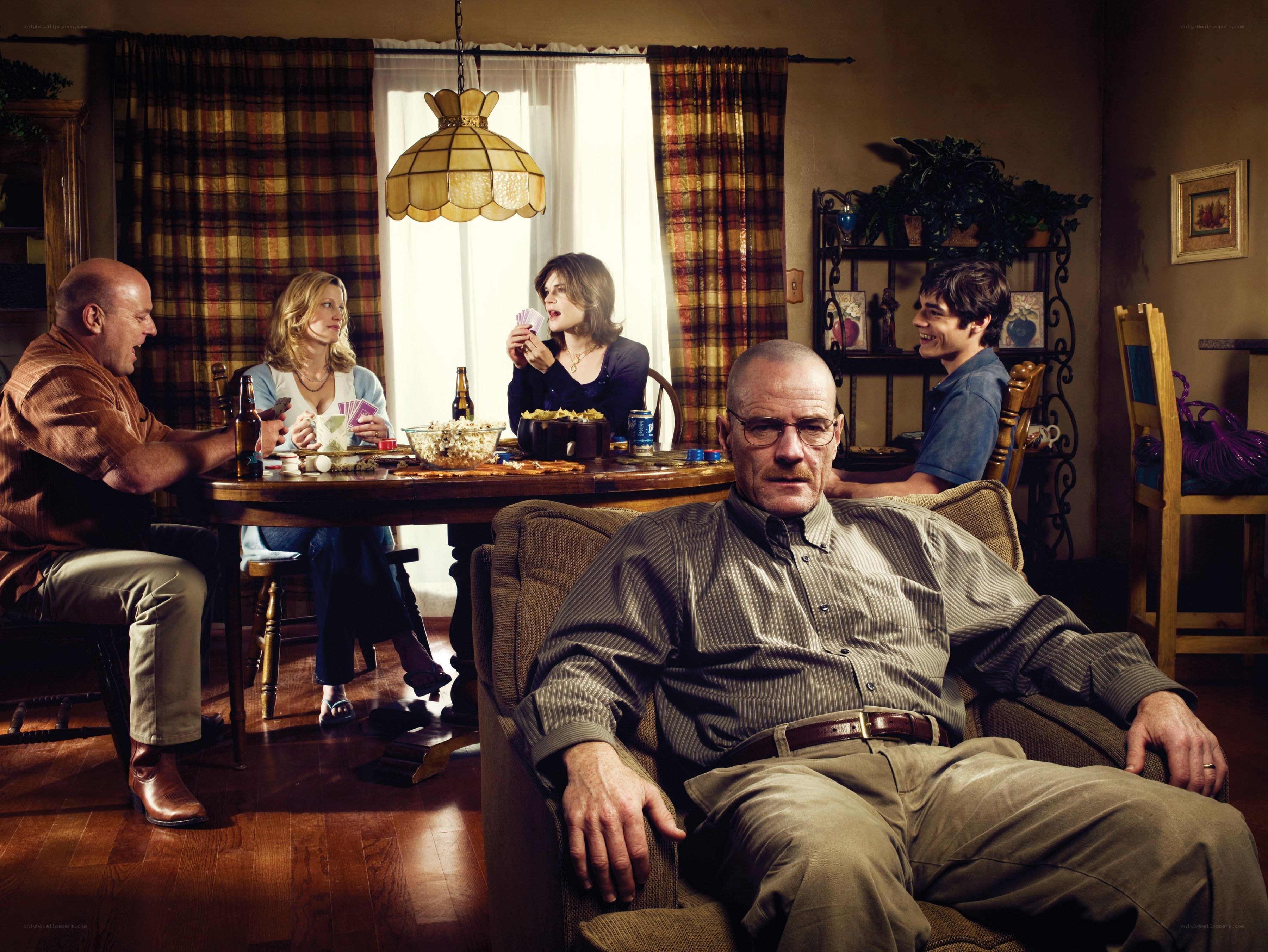 Family game night scene
