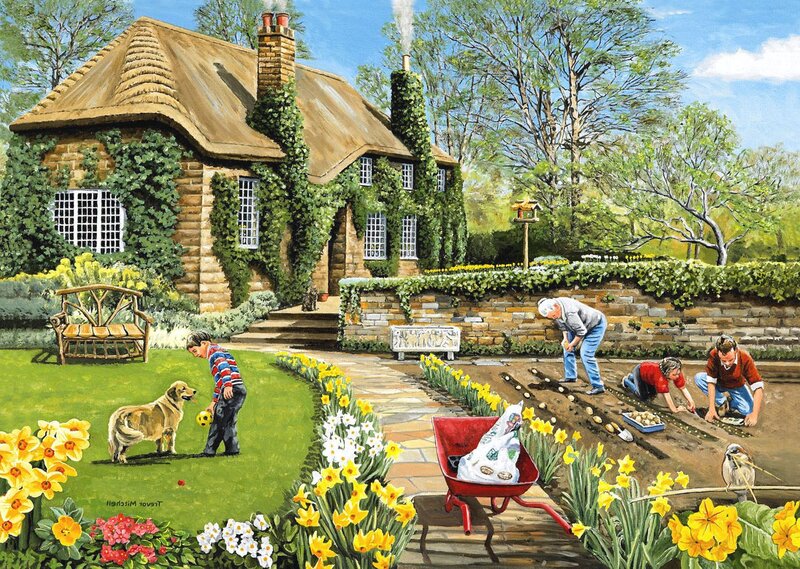Family Gardening in Garden
