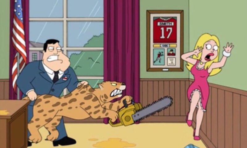 Family Guy chainsaw scene