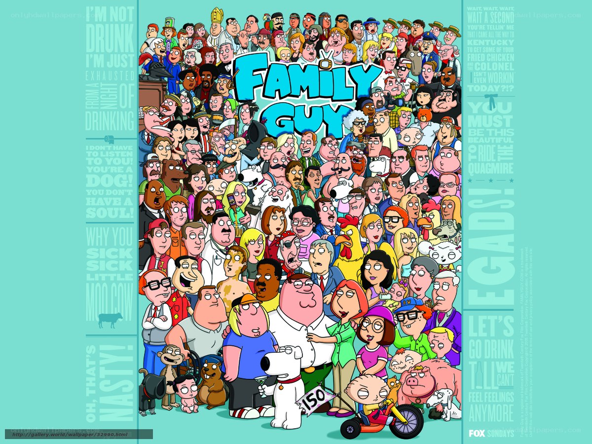 Family Guy character collage