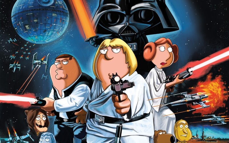 Family Guy Characters in Space — Blue, Dramatic