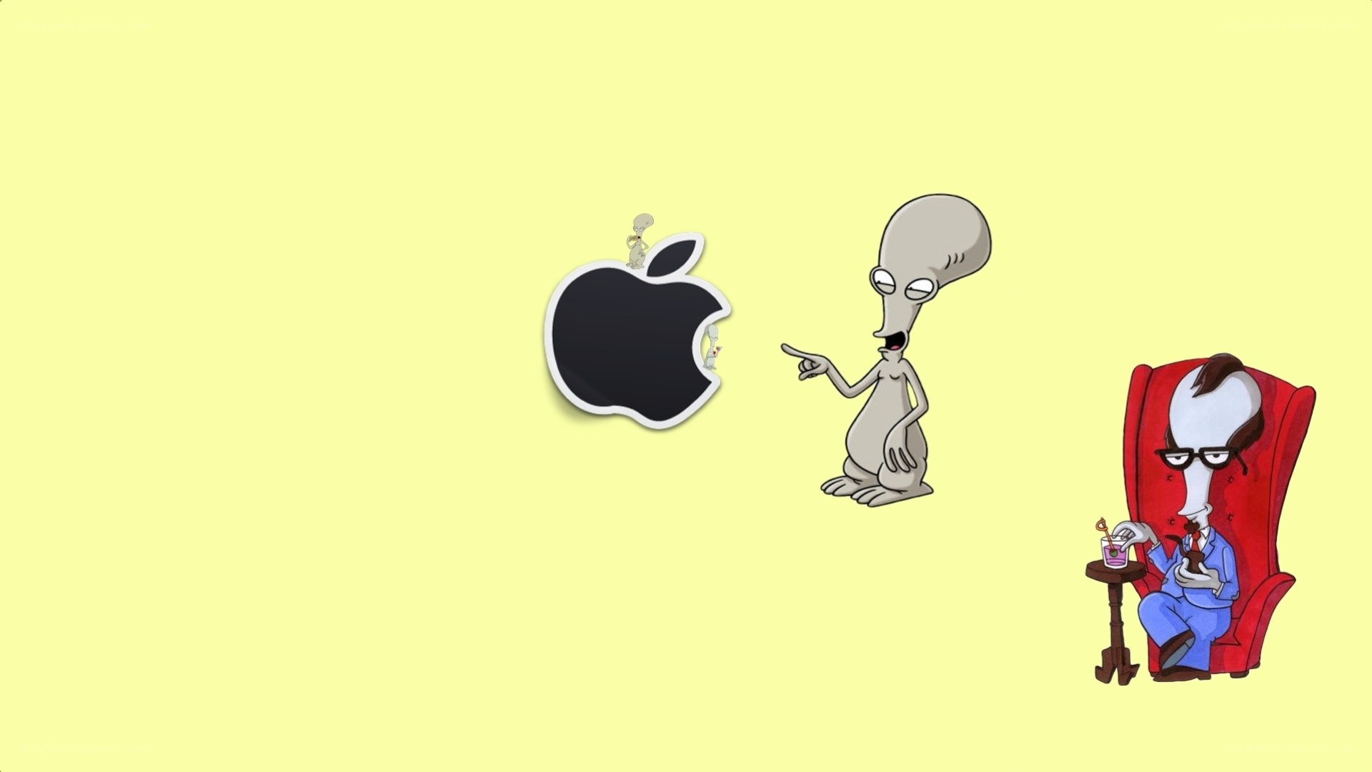 Family Guy characters with Apple logo