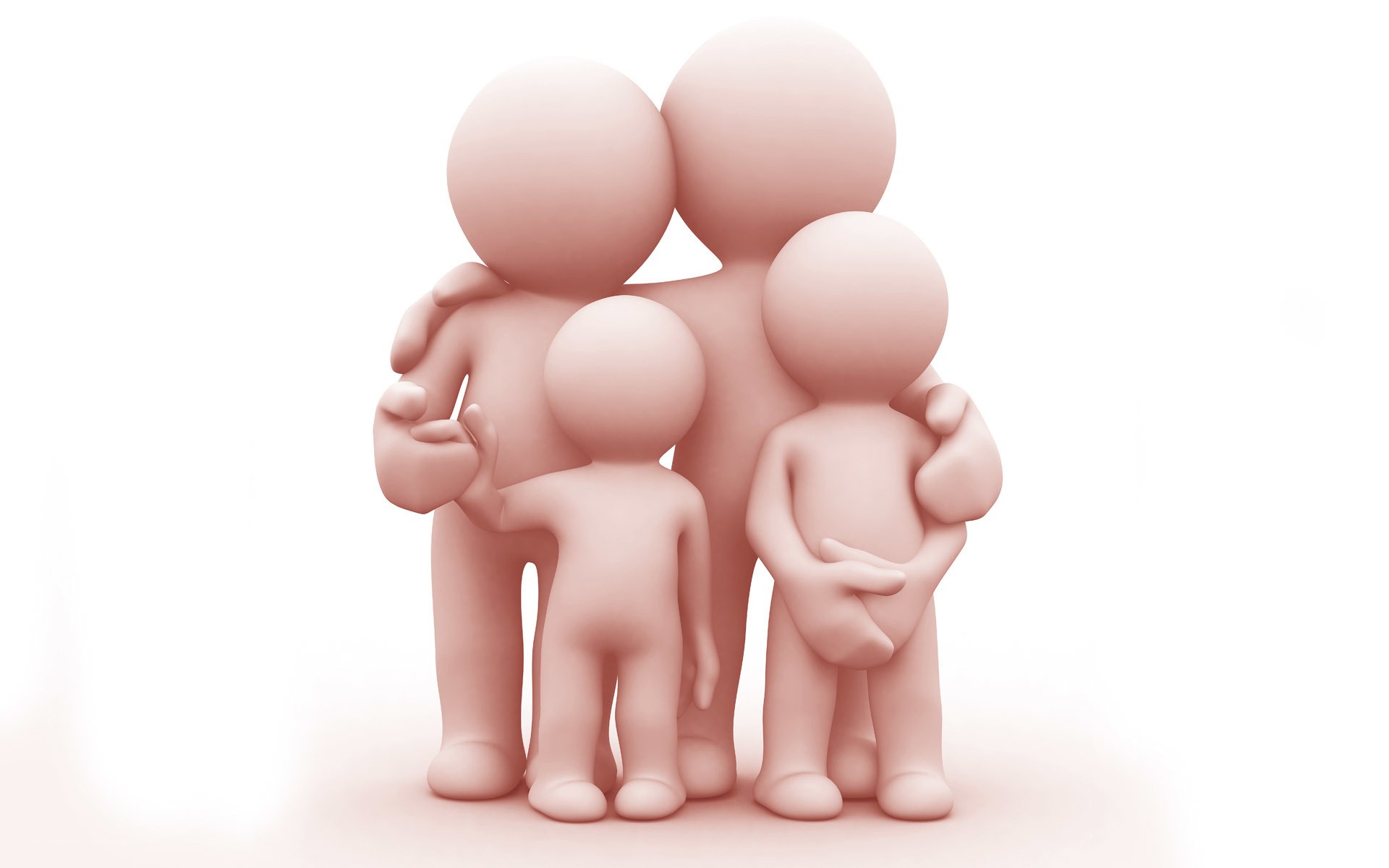 family hugging together