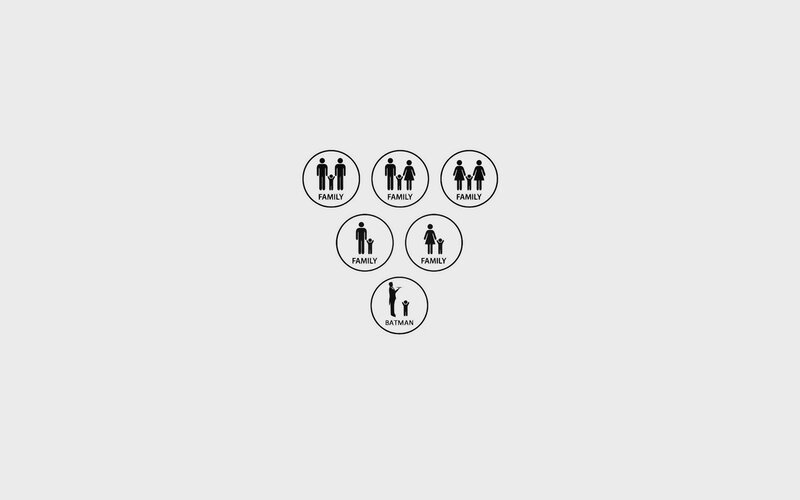 Family Icons with Batman — Black, Neutral