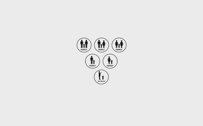 Family Icons with Batman — Black