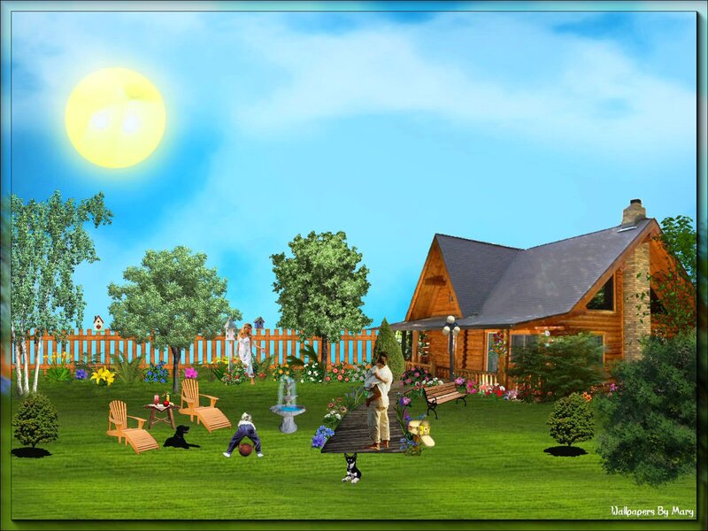 Family in Backyard