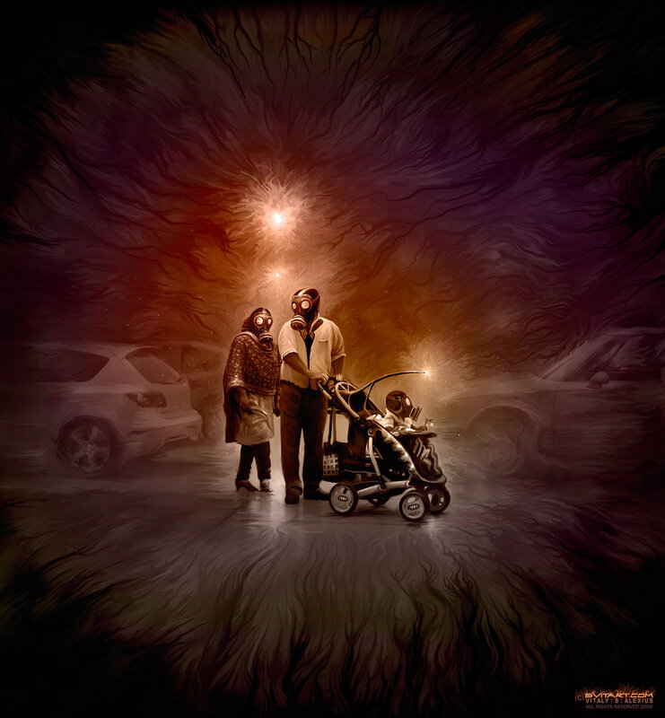 Family in Gas Masks
