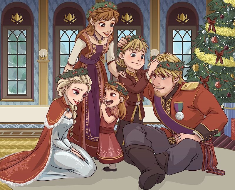 Family in Holiday Attire
