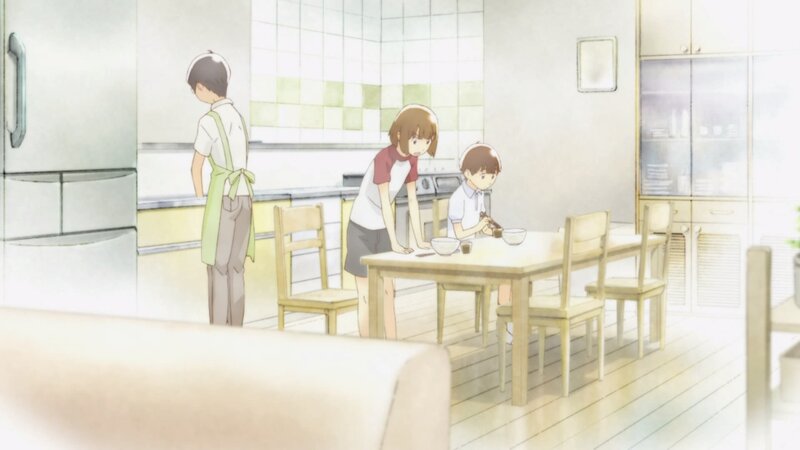 Family in Kitchen — White