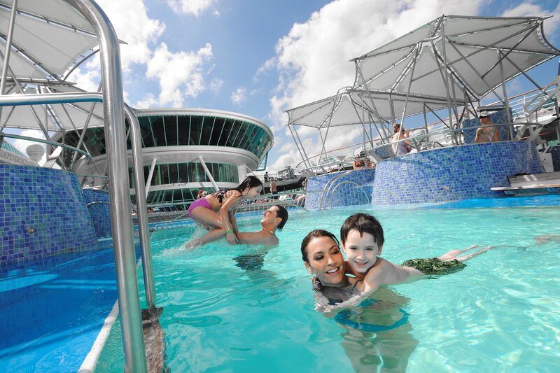 Family in Pool
