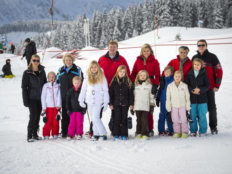 Family in Ski Gear — White