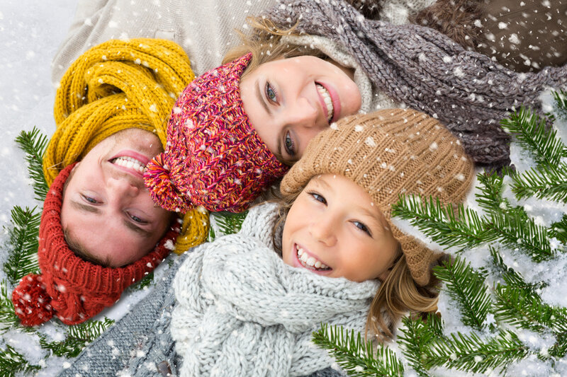 Family in Snow