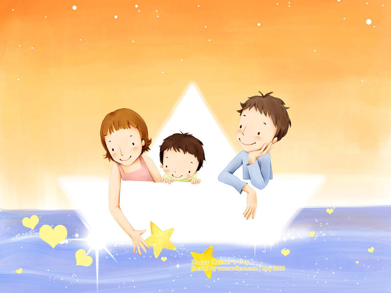 Family in Star-shaped Boat