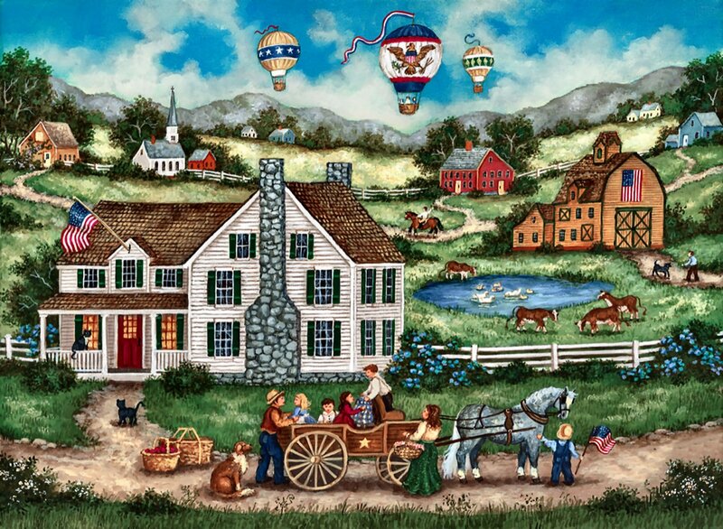 Family in Wagon