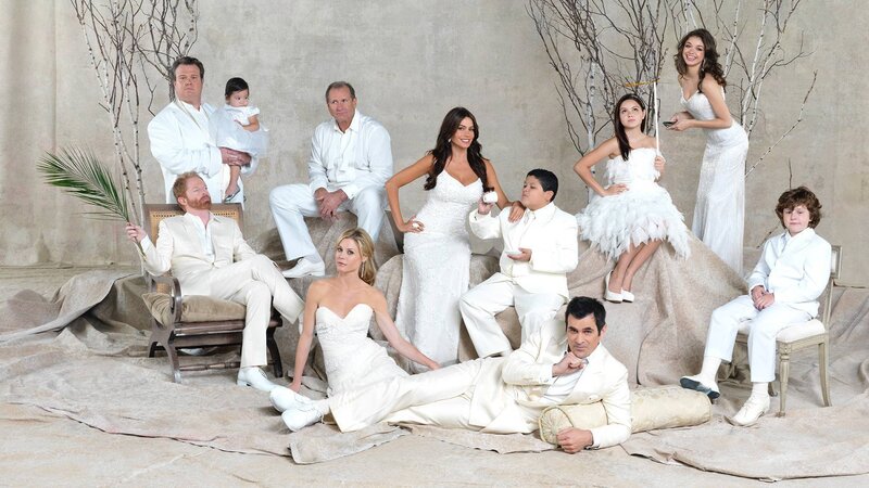Family in White Outfits