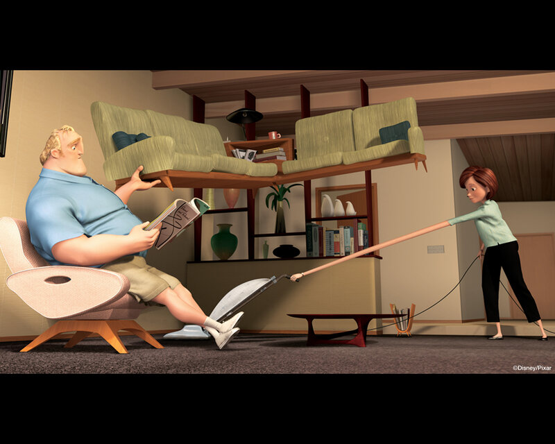 Family living room scene