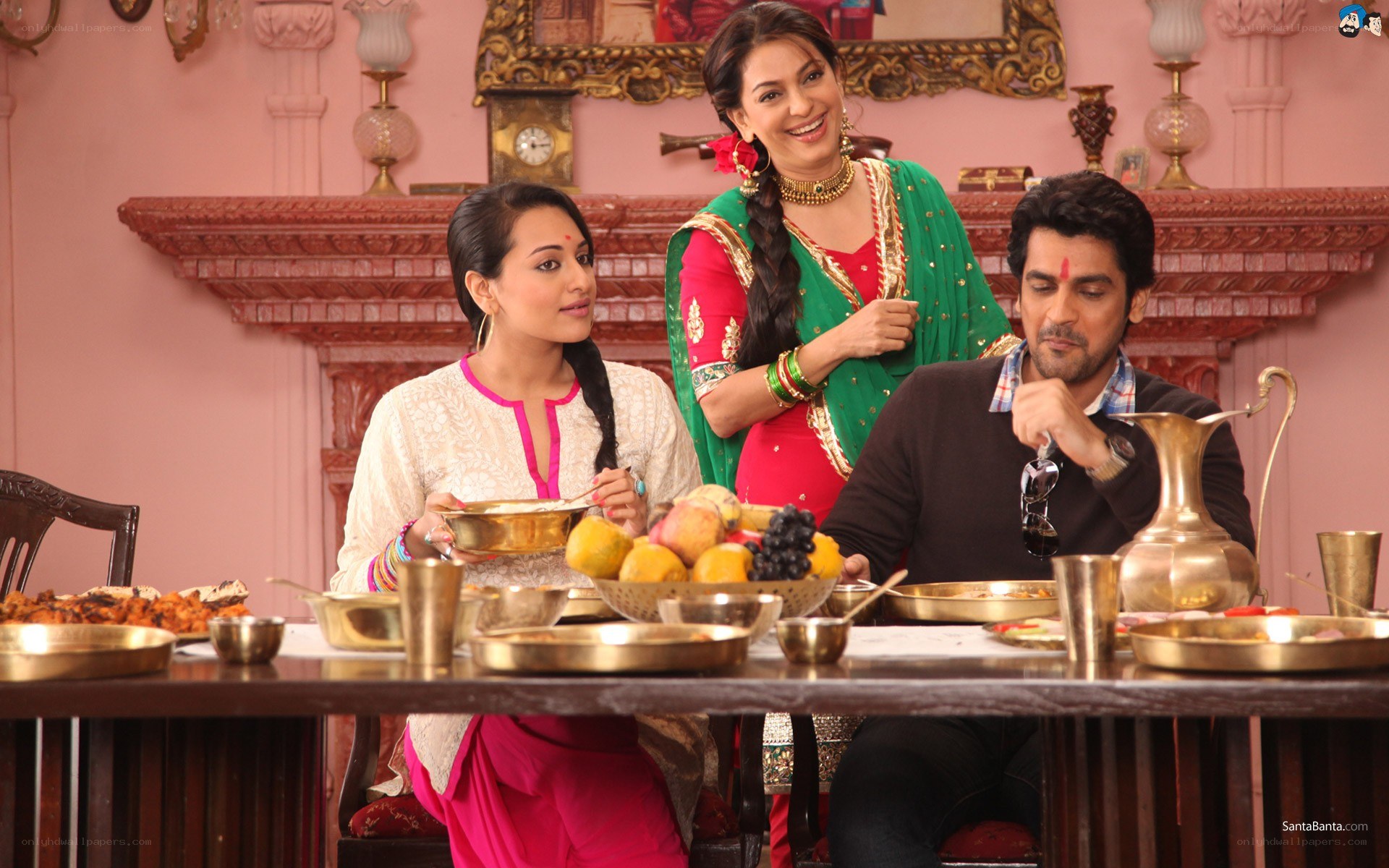 Family meal scene