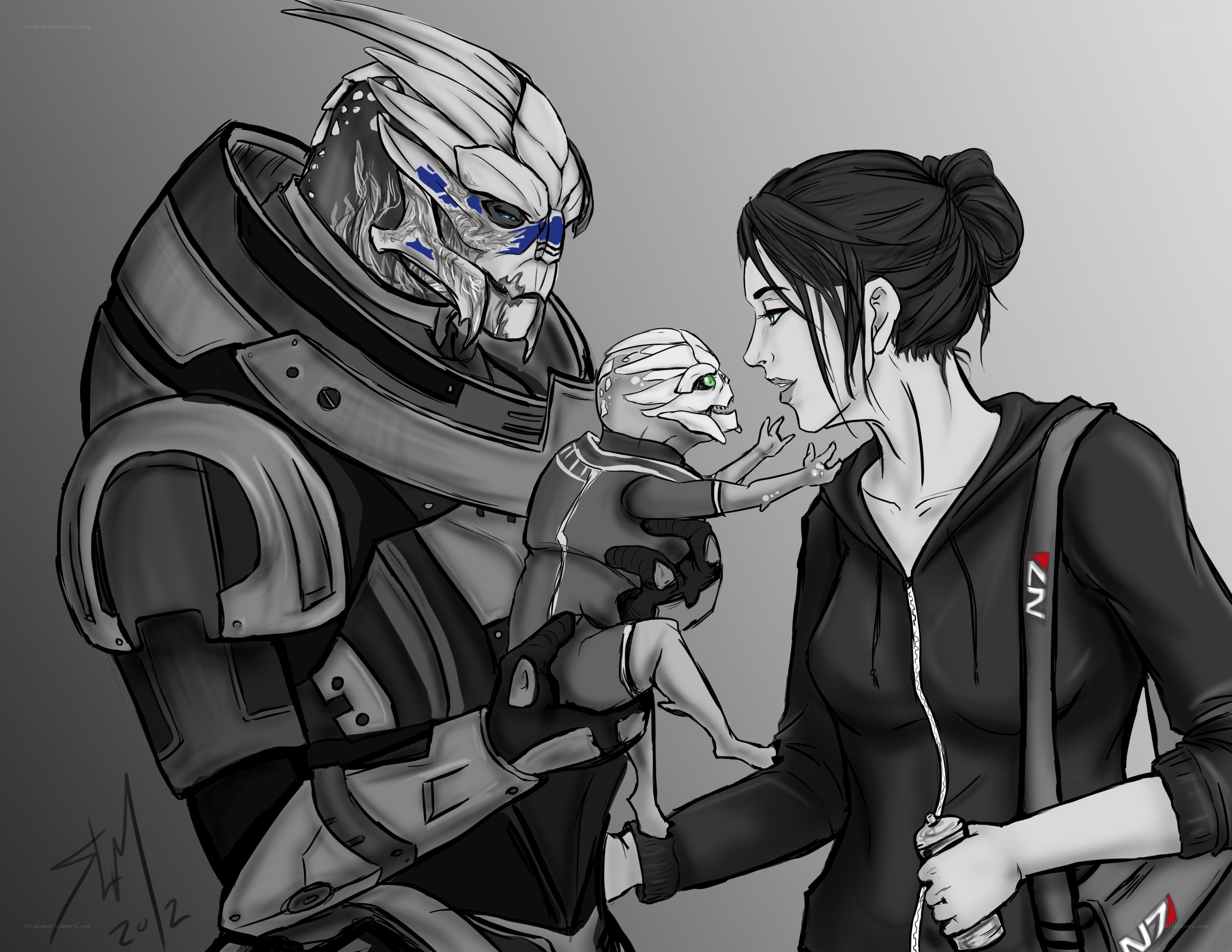 family moment with alien characters