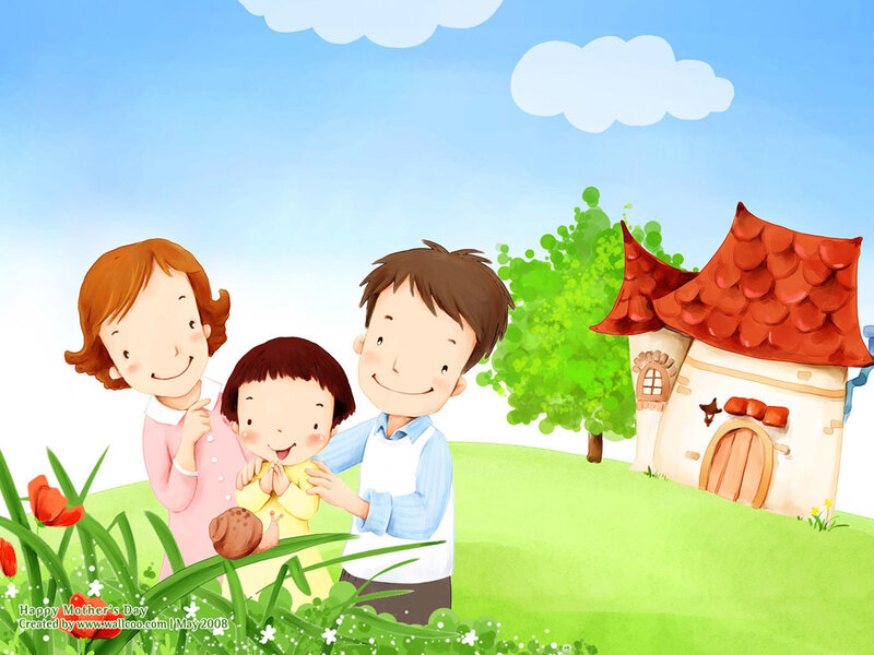 Family of Three on Hill