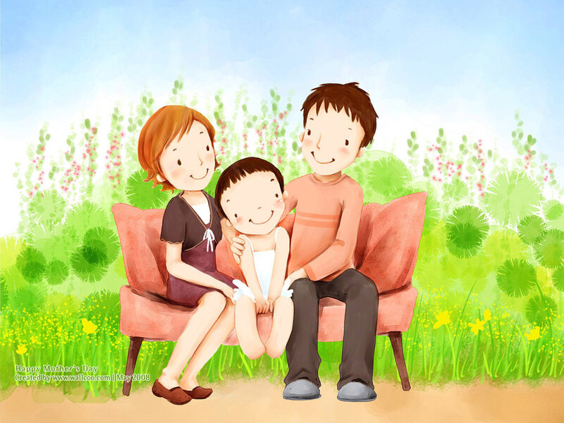 Family on a Bench