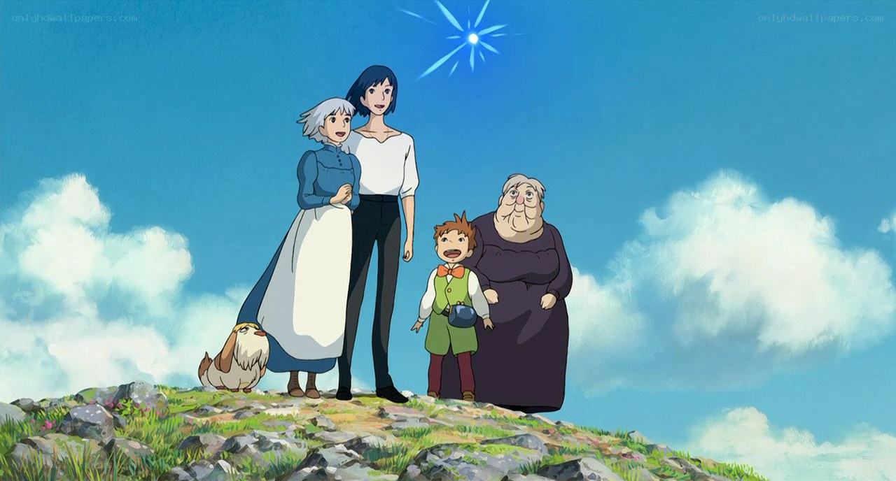 family on a hilltop