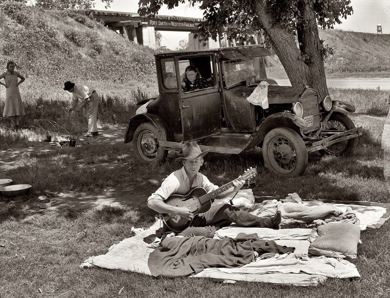 Family on a road trip