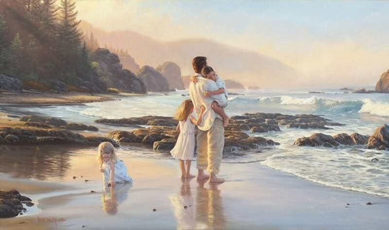 Family on Beach
