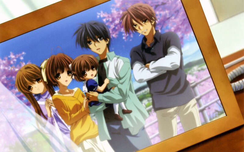 Family Photo in Frame — Blue, Calm