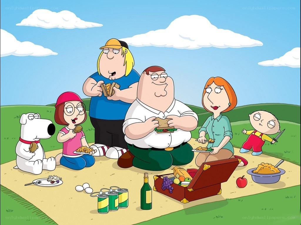 Family picnic scene