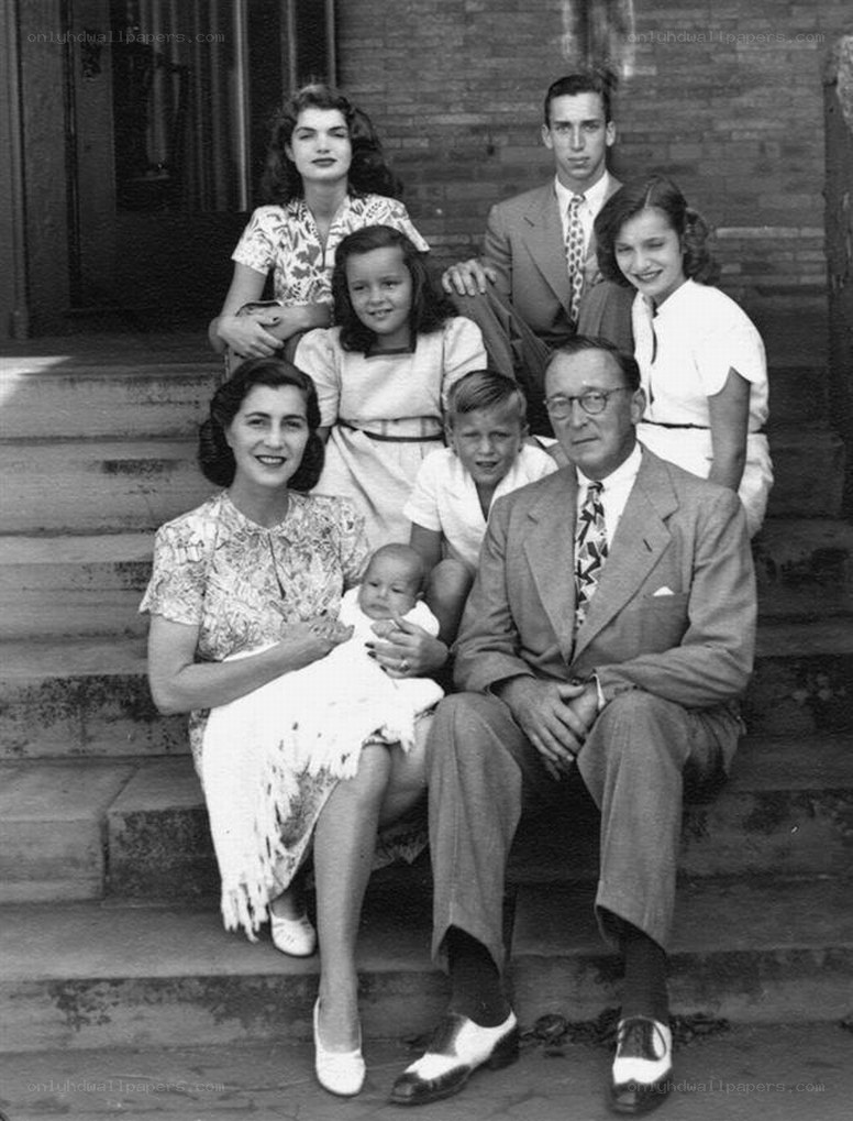 Family portrait on steps