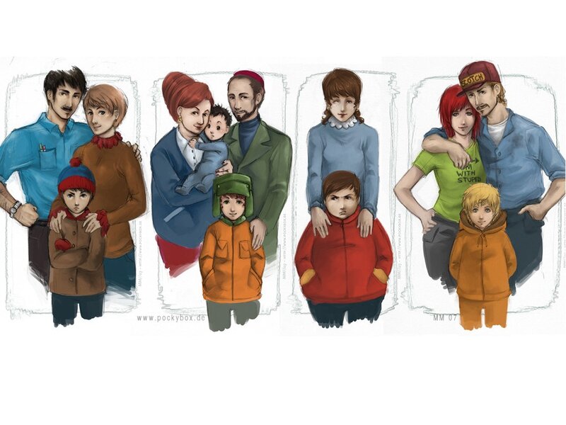 Family portraits in different styles