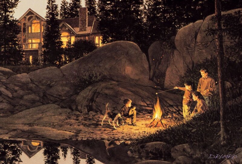 Family Roasting Marshmallows