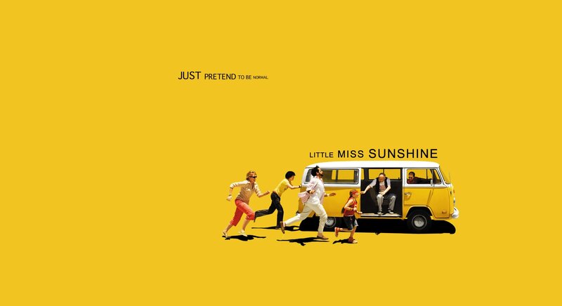 Family Running from Van — Yellow