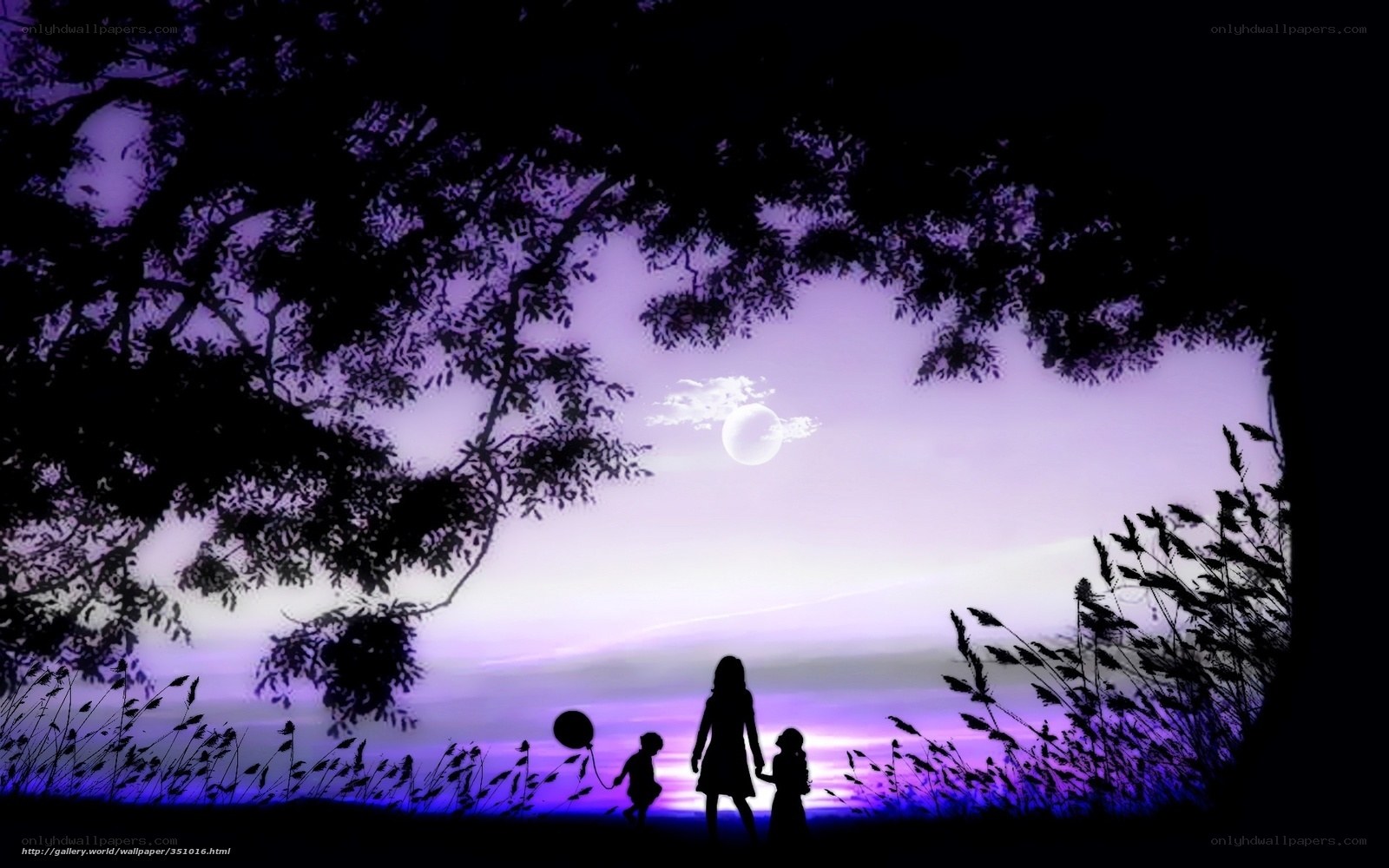 Family Silhouette at Sunset