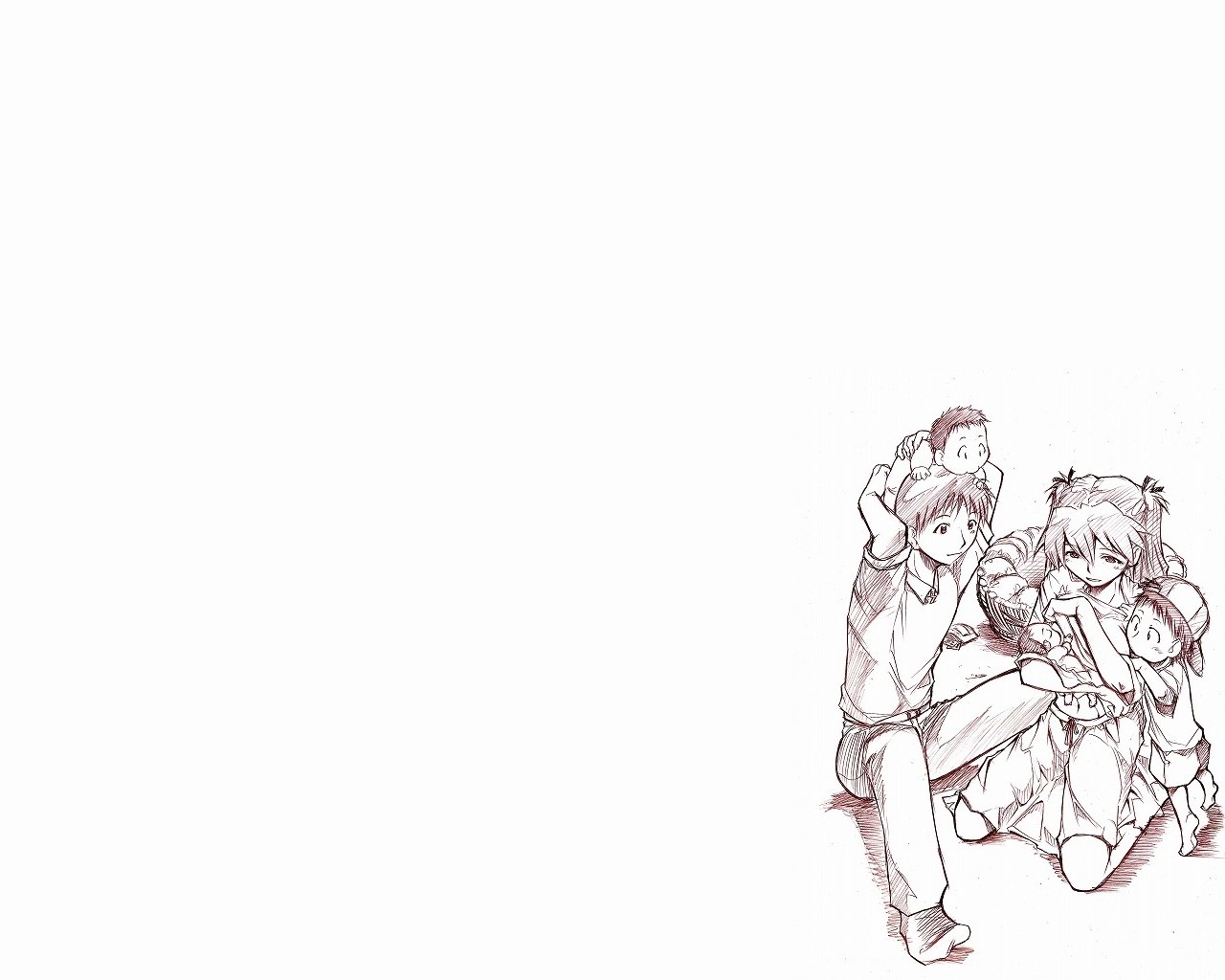 family sketch drawing