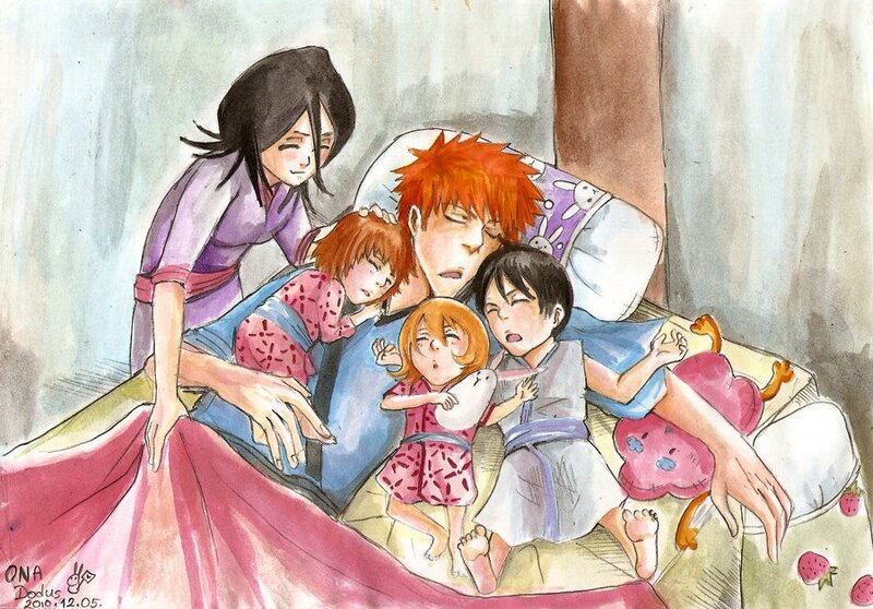 Family sleeping together