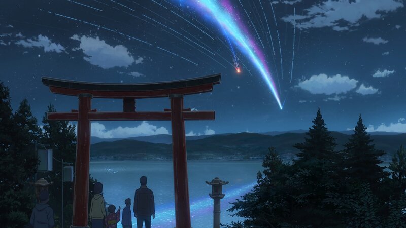 Family Watching Meteor Shower