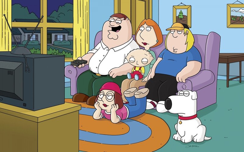 Family Watching TV