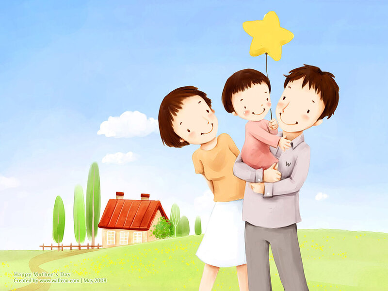 Family with Child in Field