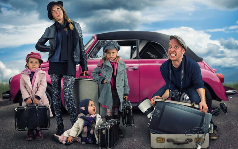 Family with Luggage