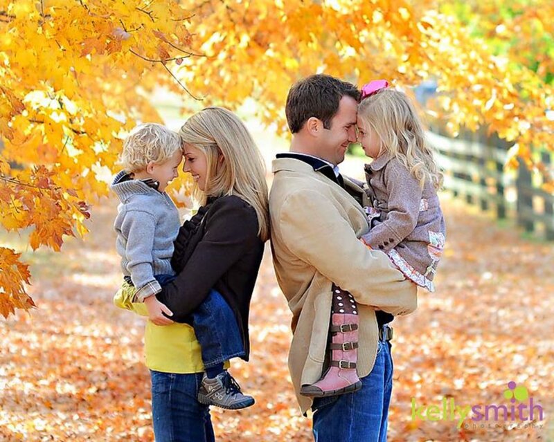 Family with Two Children — Yellow
