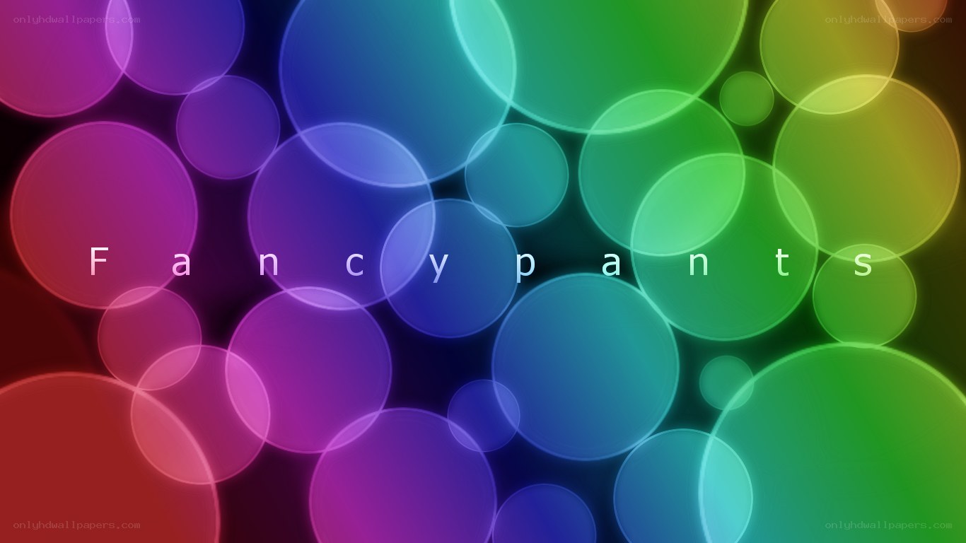 Fancy pants text on colorful circles