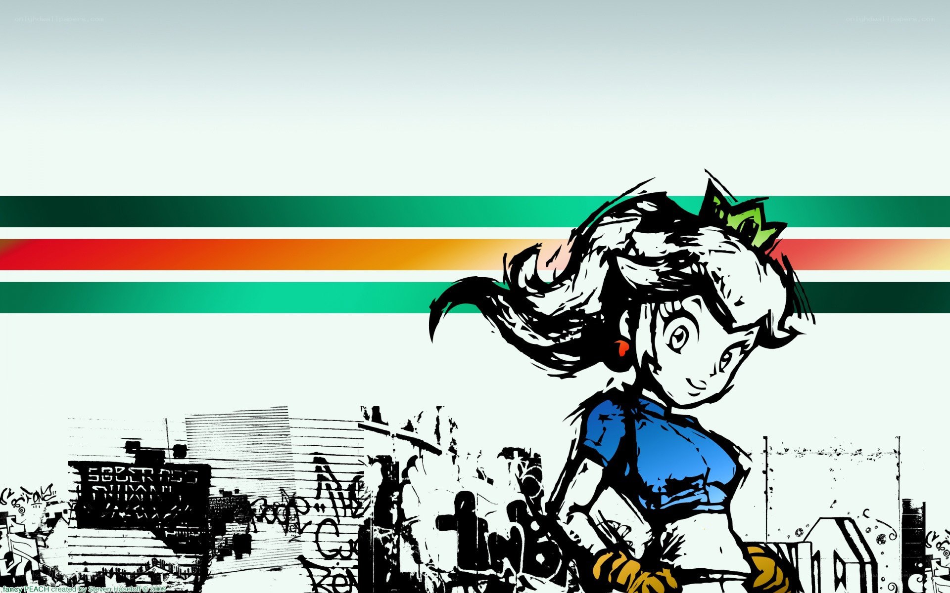 Fancy Peach in a city