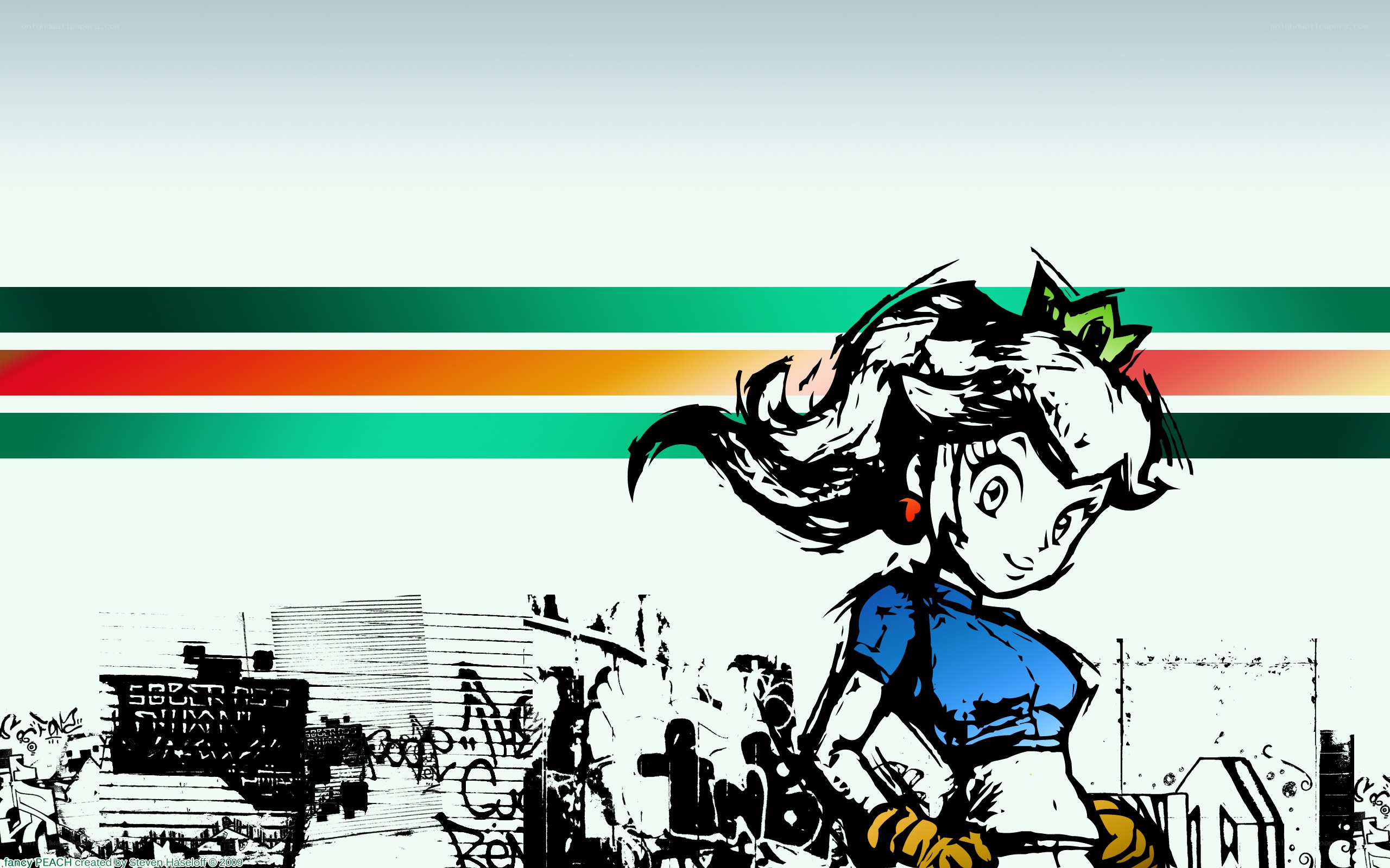 Fancy Peach in a city
